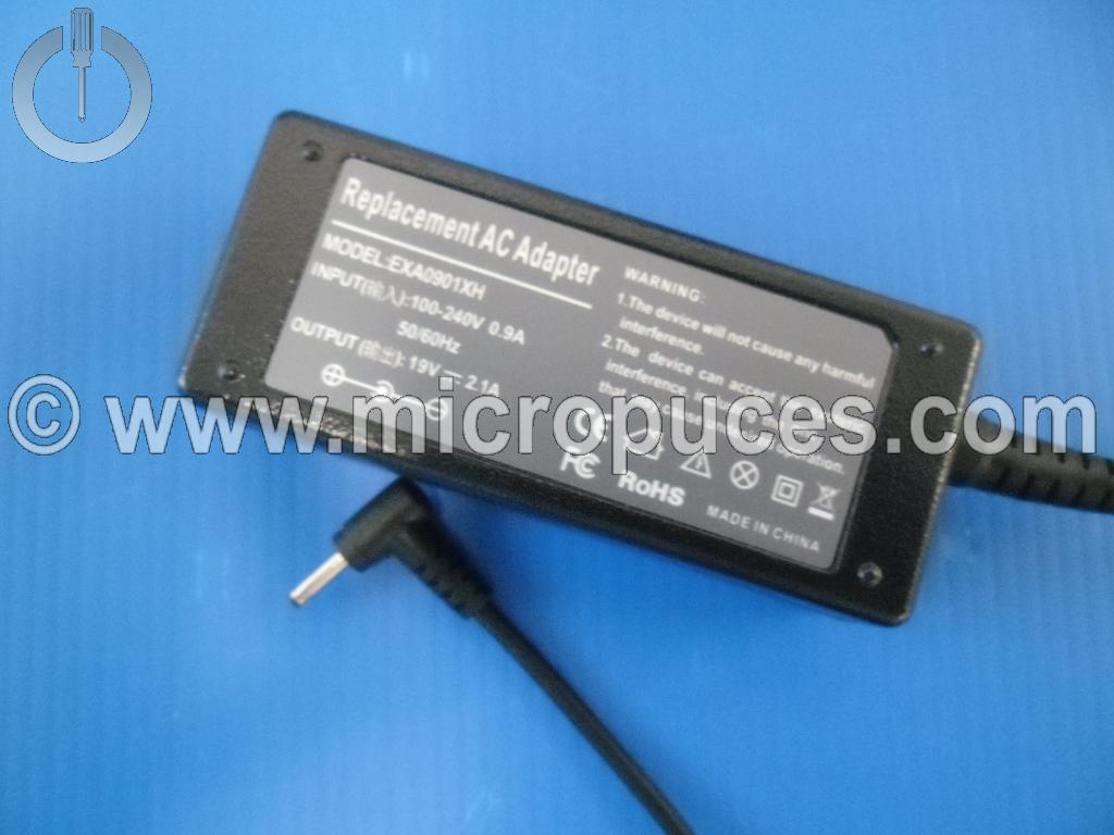 Chargeur * NEUF * de remplacement 19V 2.1A pour ASUS Eeepc 1005 1008 Noir