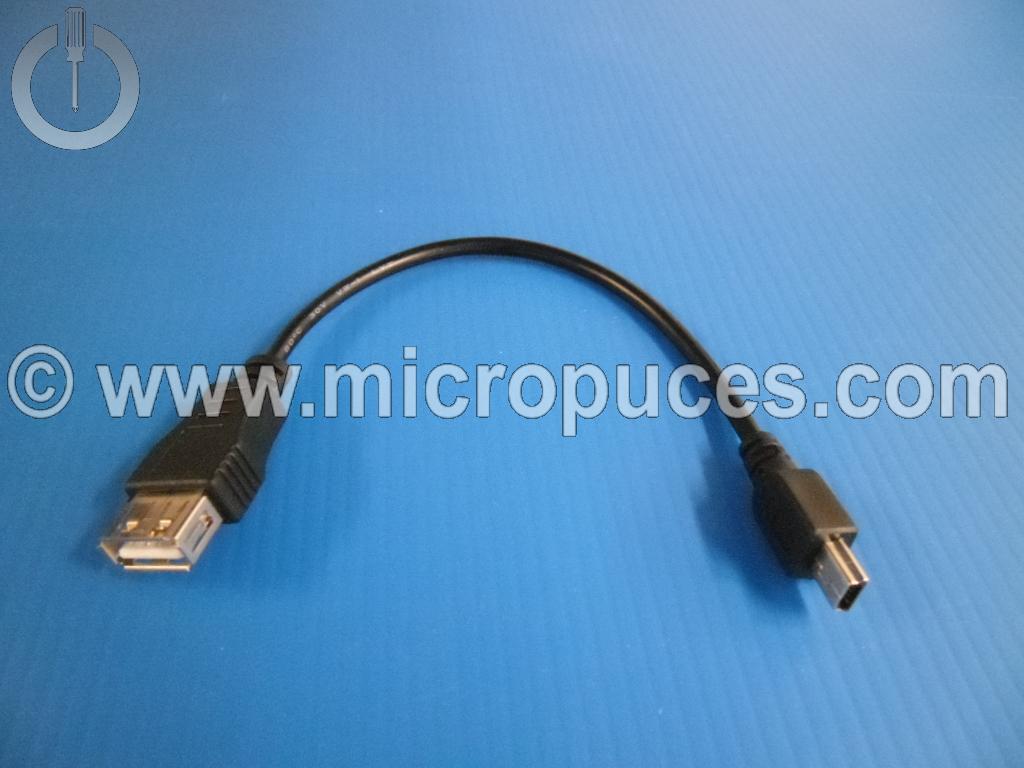 Cable adaptateur mini USB vers USB femelle pour tablette
