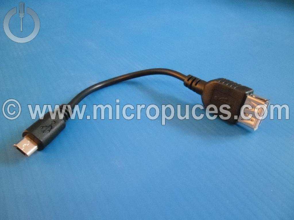 Cle Usb Type C CELLONIC Cu00e2ble OTG Pour Smartphone Compatible Avec Adaptateur USB C Type On The Go Pvc Noir Brancher Peripheriques 1362968630 Adaptateur Otg