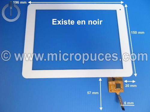 Vitre tactile * NEUVE * blanche pour tablette 8" pouces (12 pin) FPC-TP080015-00