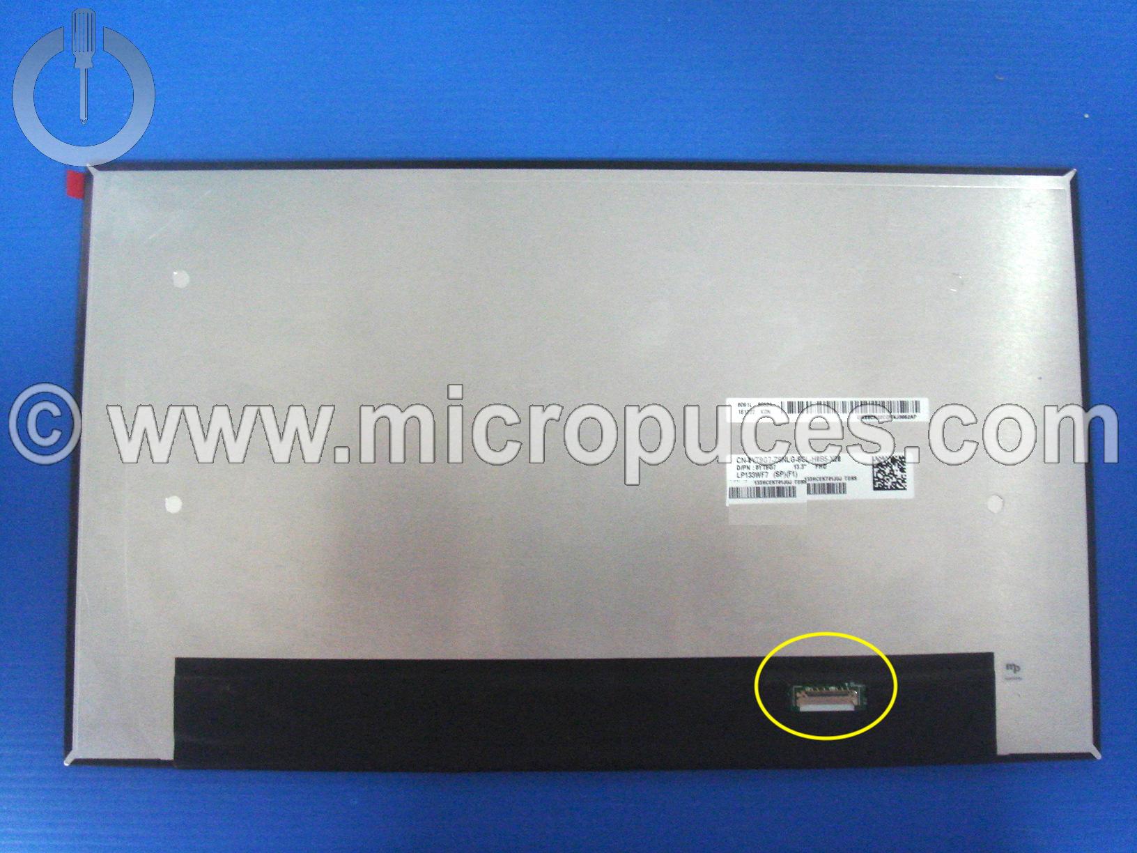 Ecran 13.3" Slim 30 pin FHD 1920 x 1080 - neuf ( Narrow bezel ) SPECIFIQUE DELL