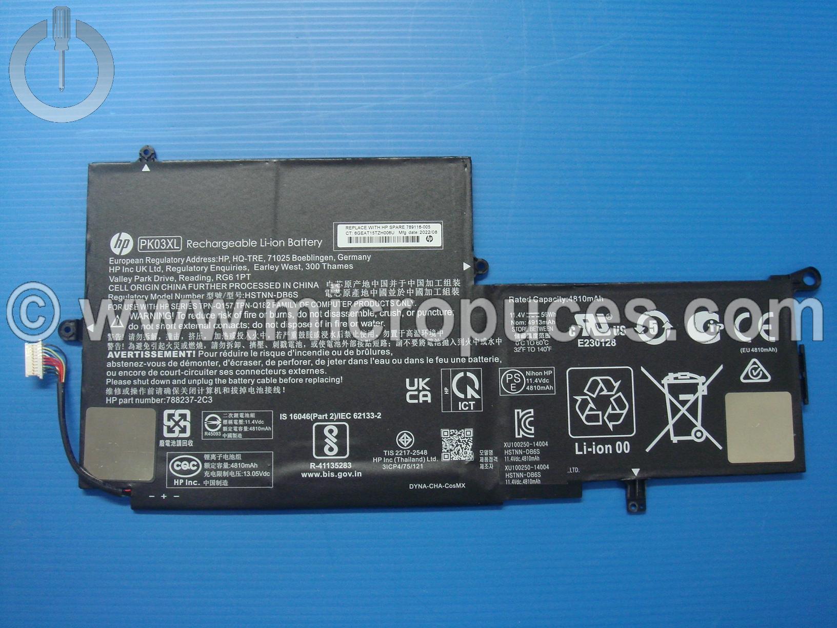 Batterie d'origine pour HP Pavilion