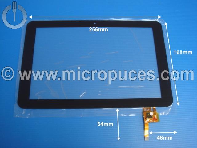 Vitre tactile * NEUVE * noire 10,1" RS10F118_V1.0 (12 pin)