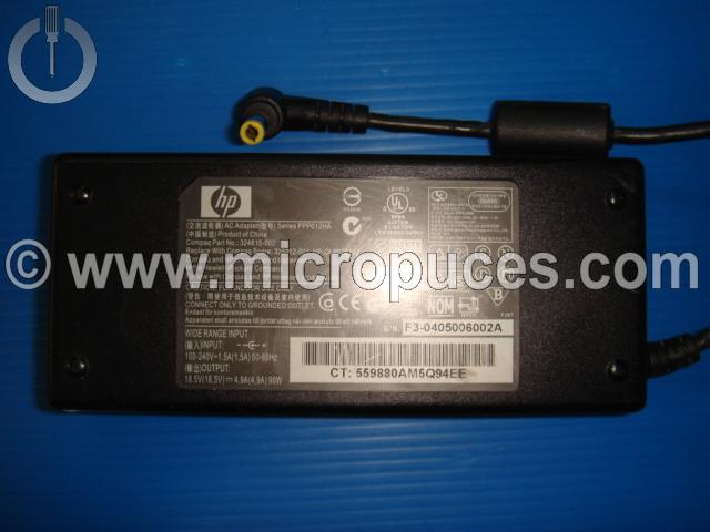 Chargeur Alimentation 18.5V 4.9A pour HP COMPAQ