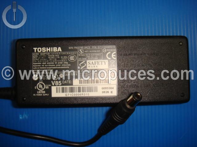 Chargeur Alimentation 15V 5A pour TOSHIBA