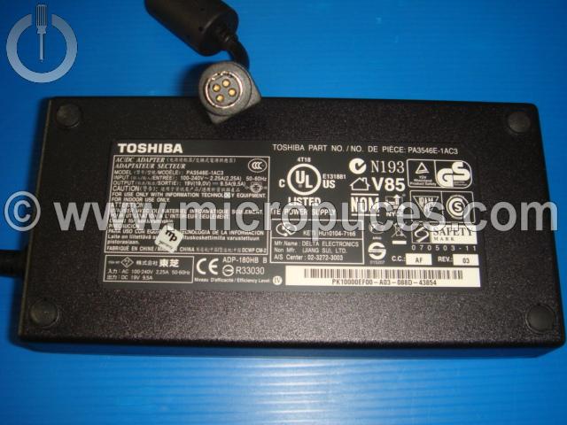 Chargeur Alimentation 19V 9.5A pour TOSHIBA X200 X300