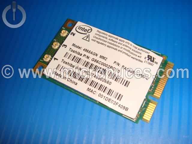 Carte WIFI PciExpress INTEL PROWireless 4965AGN