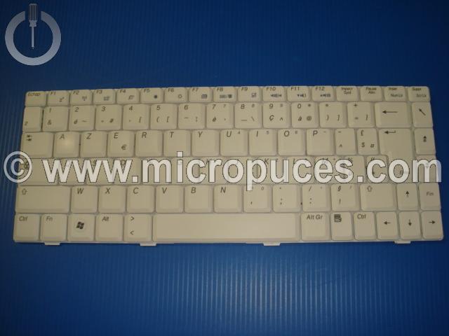 Clavier AZERTY pour ASUS W7 blanc