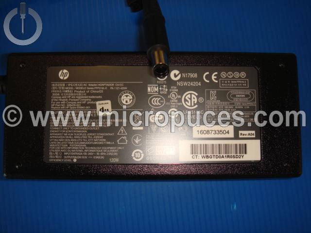 Chargeur Alimentation 18.5V 6.5A pour HP