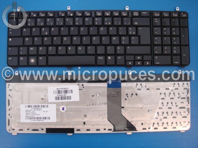 Clavier AZERTY noir pour HP Pavilion DV7-2XXX