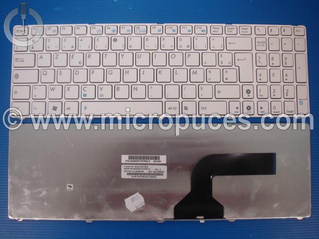 Clavier * NEUF * AZERTY pour ASUS N61 G51 G60 K53 (blanc)