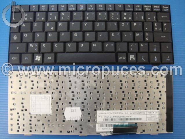 Clavier * NEUF * AZERTY pour ASUS EeePC 700 900 Noir