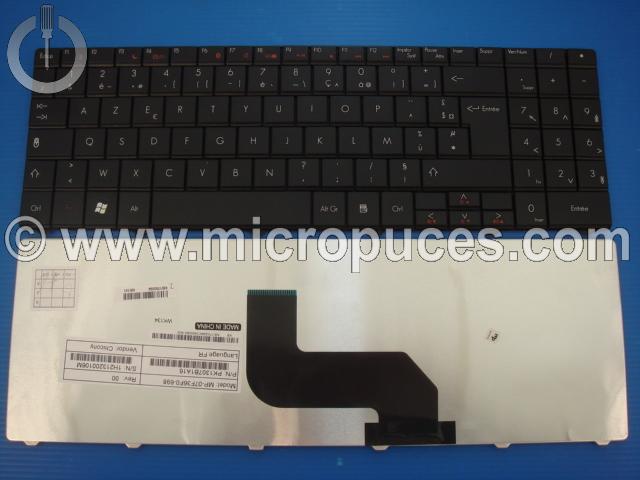 Clavier * NEUF * AZERTY noir pour PACKARD BELL EasyNote TJ67 LJ63