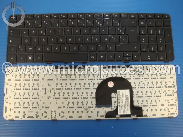 Clavier AZERTY pour HP DV7 608555-051 avec defaut