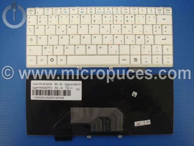 Clavier * NEUF * AZERTY blanc pour LENOVO S9 S10