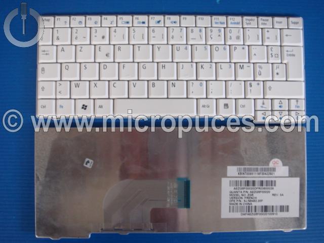 Clavier * NEUF * AZERTY blanc pour ACER Aspire One 531H A150 A110