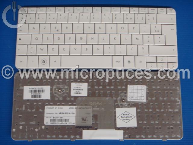 Clavier * NEUF * AZERTY blanc pour HP Pavilion DV2-11XX