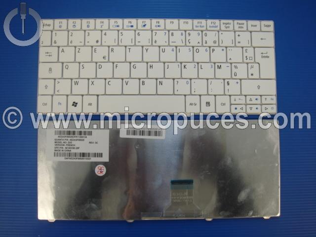 Clavier * NEUF * AZERTY blanc pour ACER Aspire one 751H