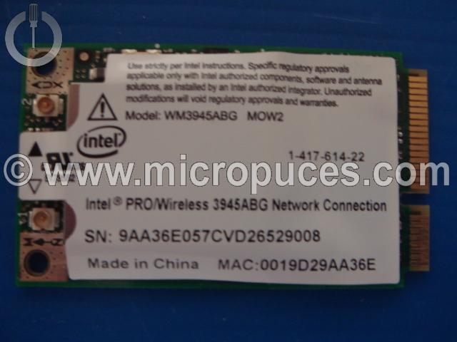 Carte WIFI PciExpress INTEL PROWireless 3945 ABG