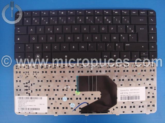 Clavier AZERTY noir pour HP G6-1XXX