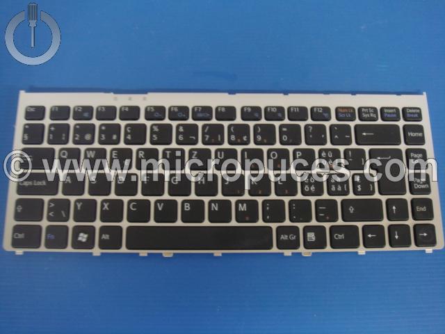 Clavier QWERTY noir avec cover pour SONY VGN-FW