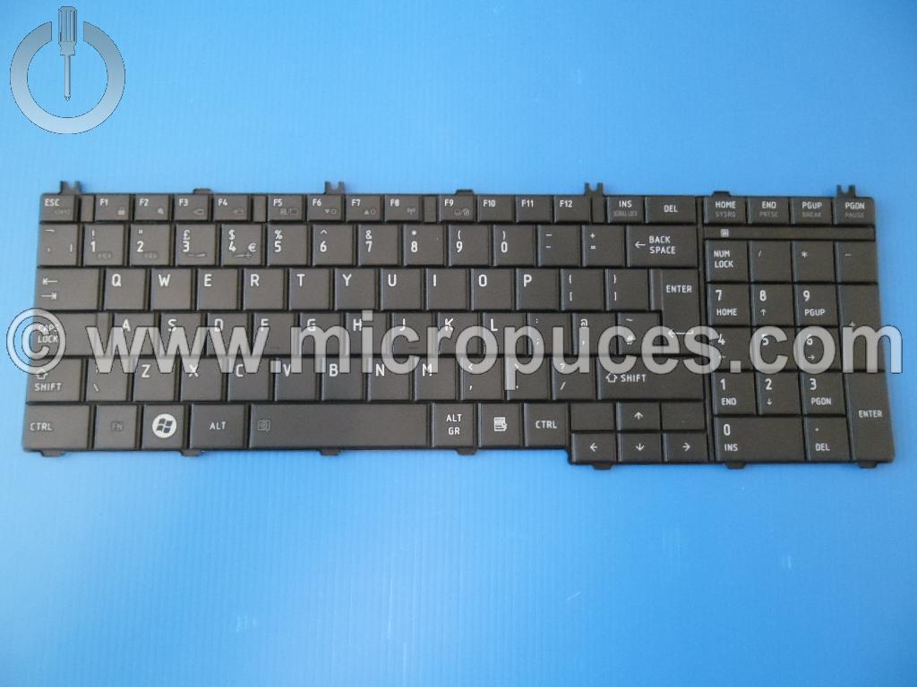 Clavier * NEUF * QWERTY noir mat pour TOSHIBA Satellite C660