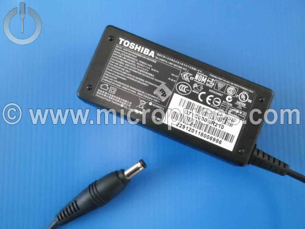 Chargeur Alimentation 19V 2.37A pour TOSHIBA PA3822U