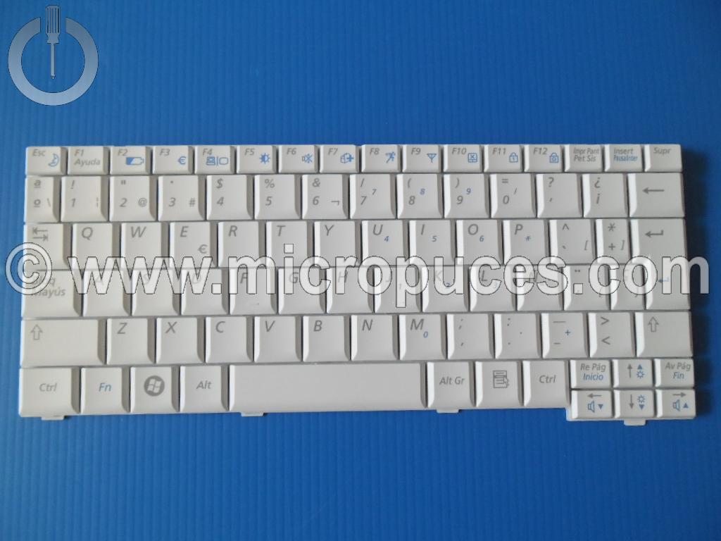 Clavier * NEUF * QWERTY Espagnol pour SAMSUNG NC10 N130 N140 (blanc)