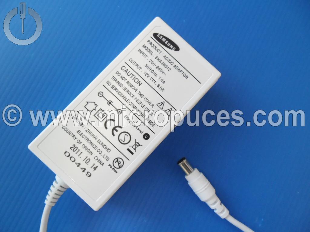 Chargeur Alimentation 12V 3A pour SAMSUNG