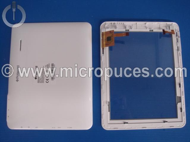 Vitre tactile blanche + coque pour POLAROID MID8014