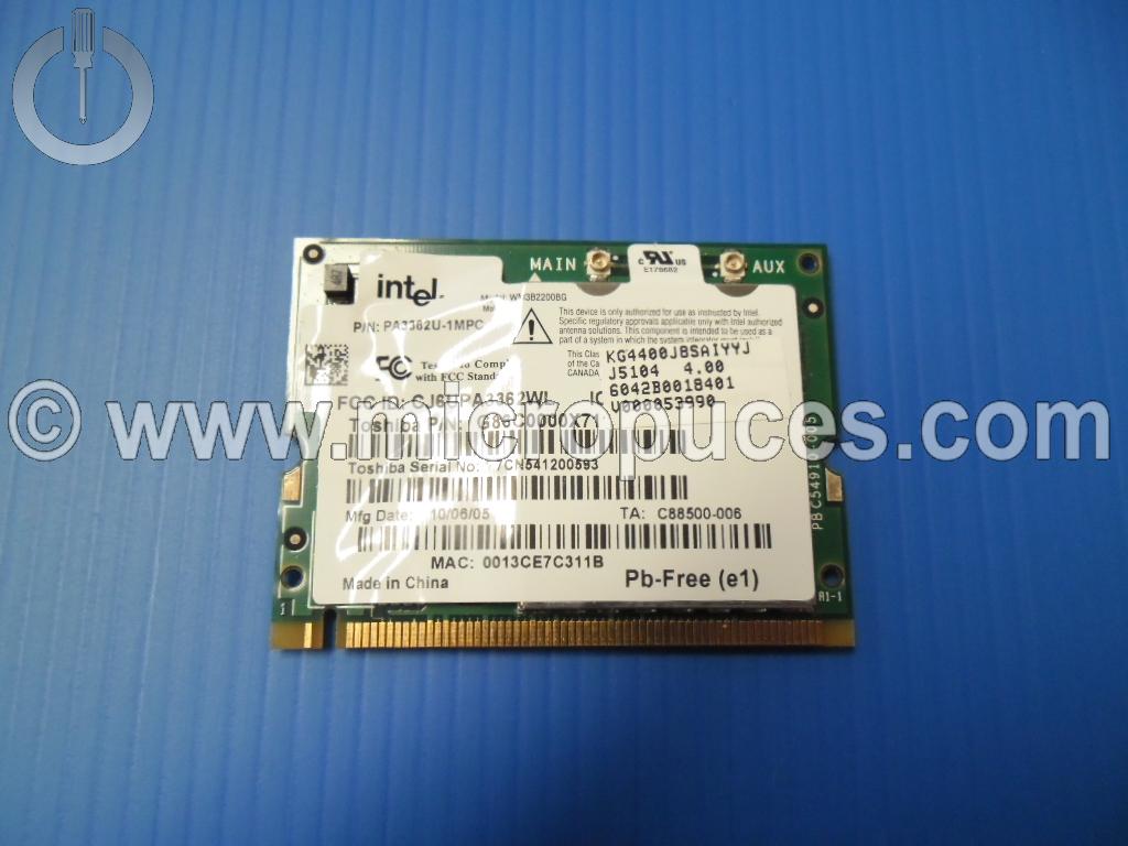 Carte WIFI miniPci INTEL PROWireless 2200 BG pour TOSHIBA