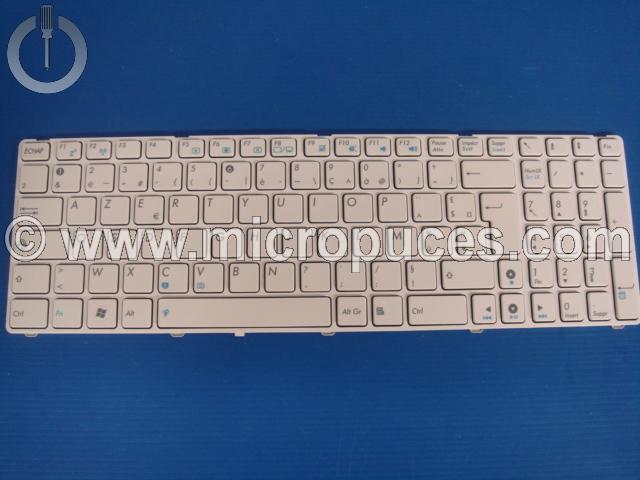 Clavier AZERTY pour ASUS F3S X53E Blanc