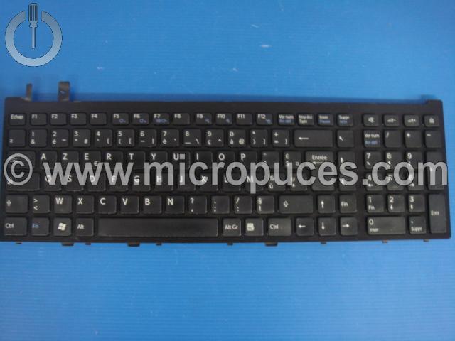 Clavier AZERTY noir pour SONY VGN-AW41ZF Series (grille noire)