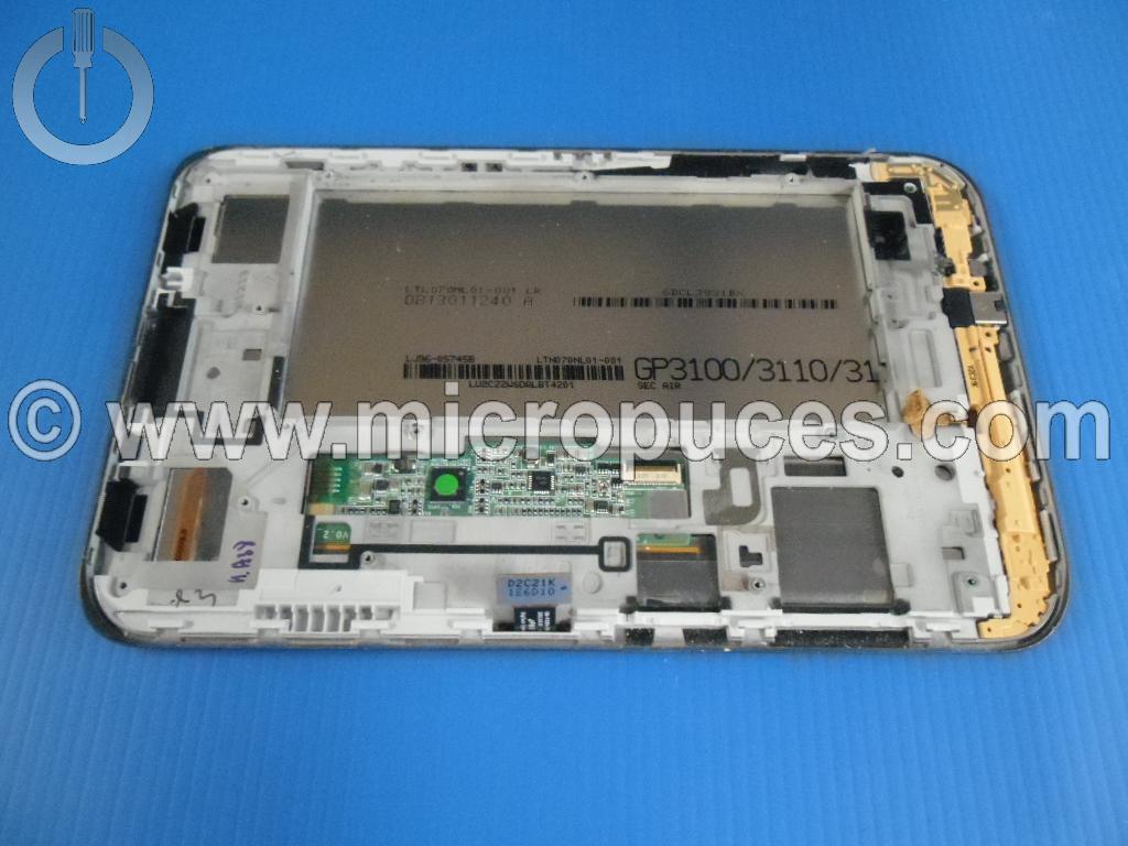 Dalle + vitre tactile Silver pour Samsung Galaxy Tab 2 7" WIFI
