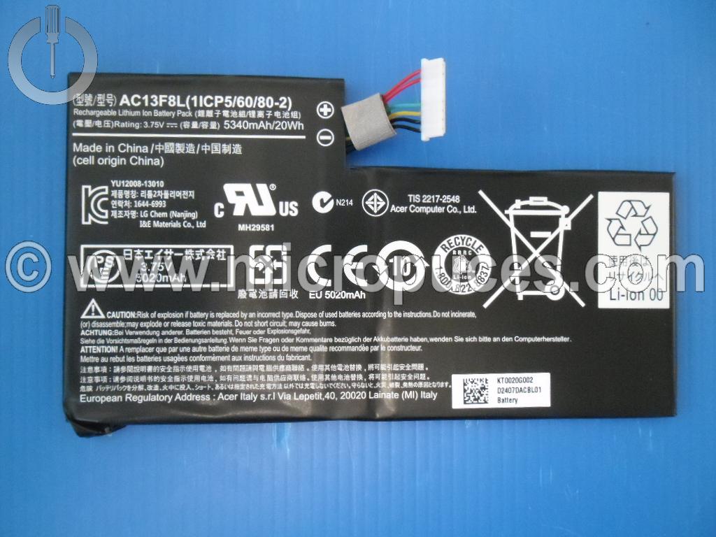 Batterie * NEUVE * pour ACER Iconia tab A1-810 A1-811