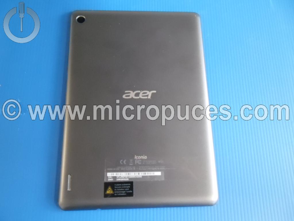 Coque arrire grise * NEUVE * pour ACER Iconia TAb A1-810