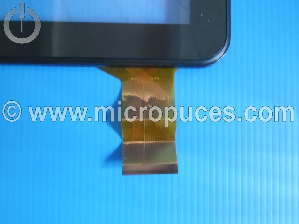 Vitre tactile noire pour POLAROID MID1047 (version 2)