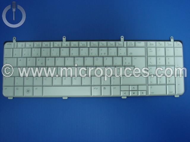 Clavier AZERTY blanc pour HP DV7