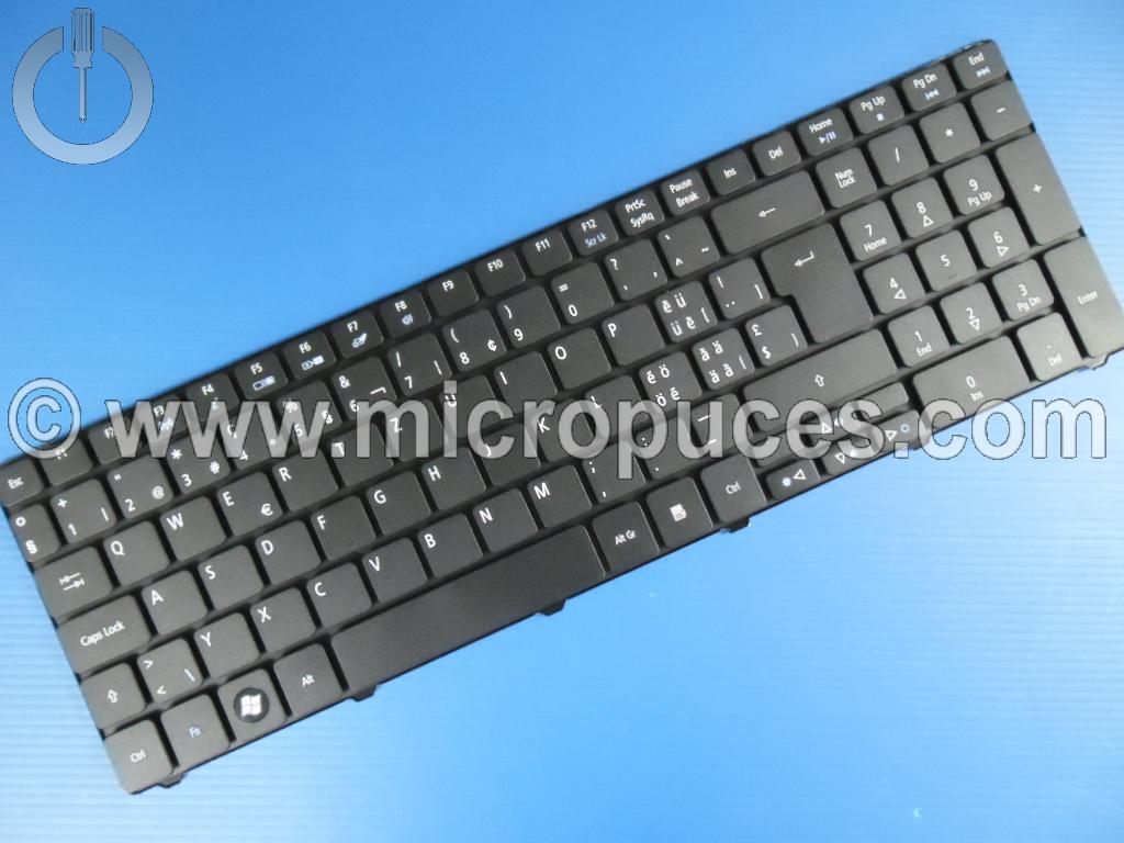 Clavier QWERTY de couleur noire pour ordinateur portable ACER ASPIRE ONE,  remplace le modèle AEZG5I00130