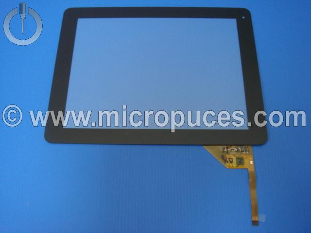 Vitre tactile noire pour tablette 9,7" pouces (12 pins)