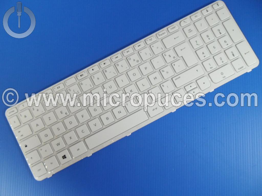 Clavier AZERTY blanc pour HP Pavilion 15-nxxxxx 15-exxxxx