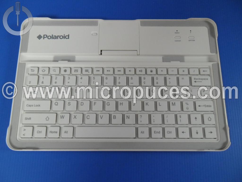 Coque mtal + clavier Bluetooth pour POLAROID MID1048