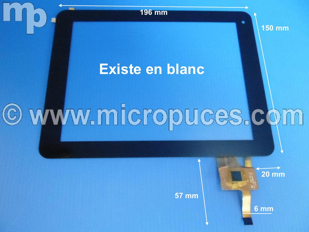 Vitre tactile * NEUVE * noire 8" pouces (12 pin) FPC-TP080015-00