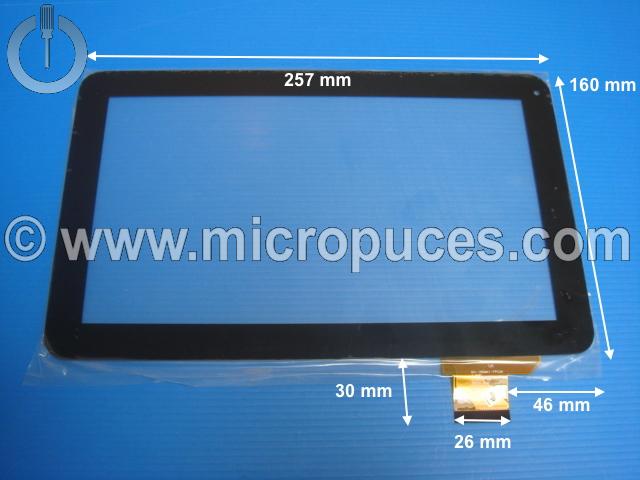 Vitre tactile * NEUVE * noire pour tablette 10,1" (50 pin courte)