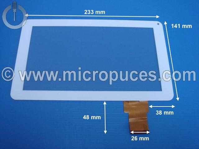 Vitre tactile * NEUVE * blanche 9" pouces 50 pin 300-N3849M-A00-V1.0