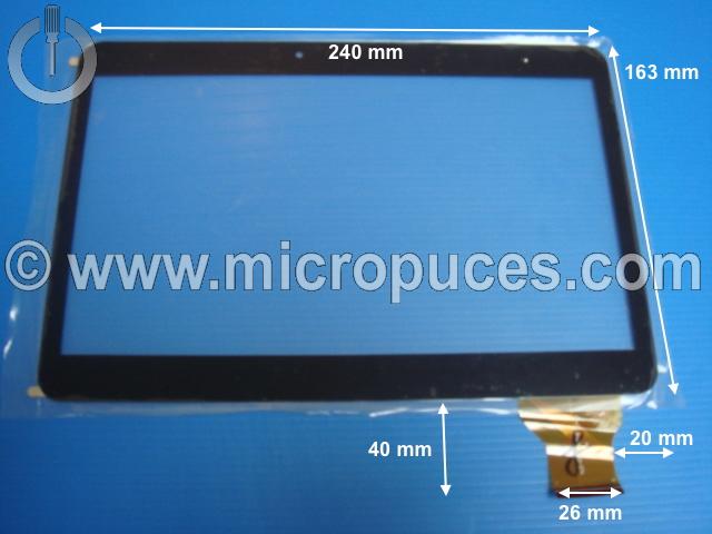 Vitre tactile * NEUVE * noire pour 10,1" pouces YCG-C10-1828-01-F-01 (50 pin)