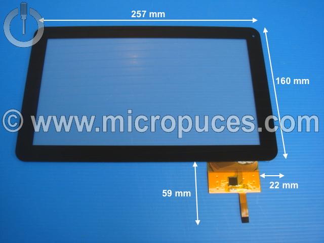 Vitre tactile * NEUVE * noire 10,1" 300-N3765C-A00 (12 pin)