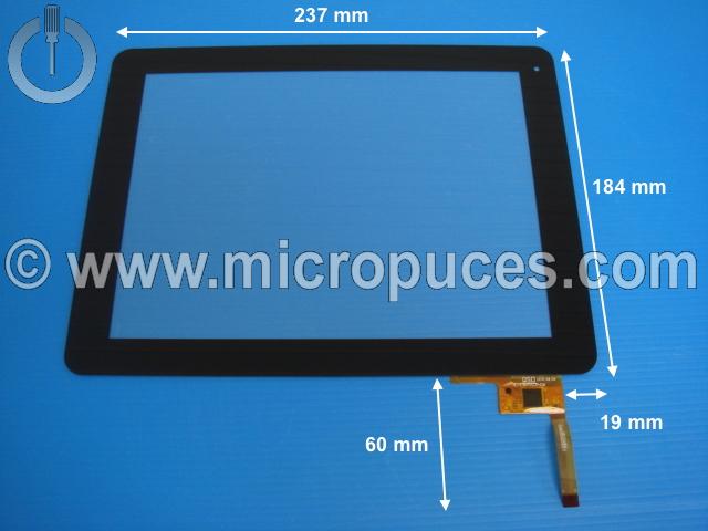 Vitre tactile * NEUVE * noire 9,7" pouces 12 pin QSD E-C97003-06 ou compatible