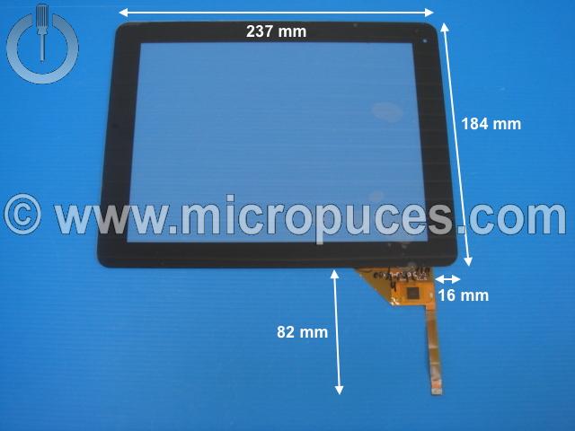 Vitre tactile * NEUVE * noire 9,7" pouces 12 pin YTG-P97002-F1 ( version 1 )