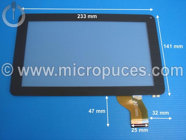 Vitre tactile * NEUVE *  9" noire HS1195 ou compatible